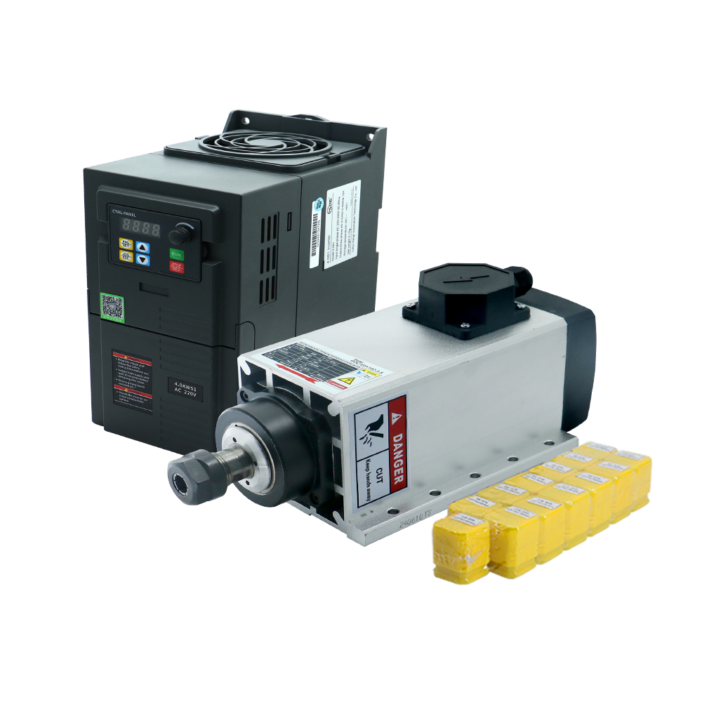 Spindle Motor - 3.5KW ER20 220VSquare Fly-edge Junction Box