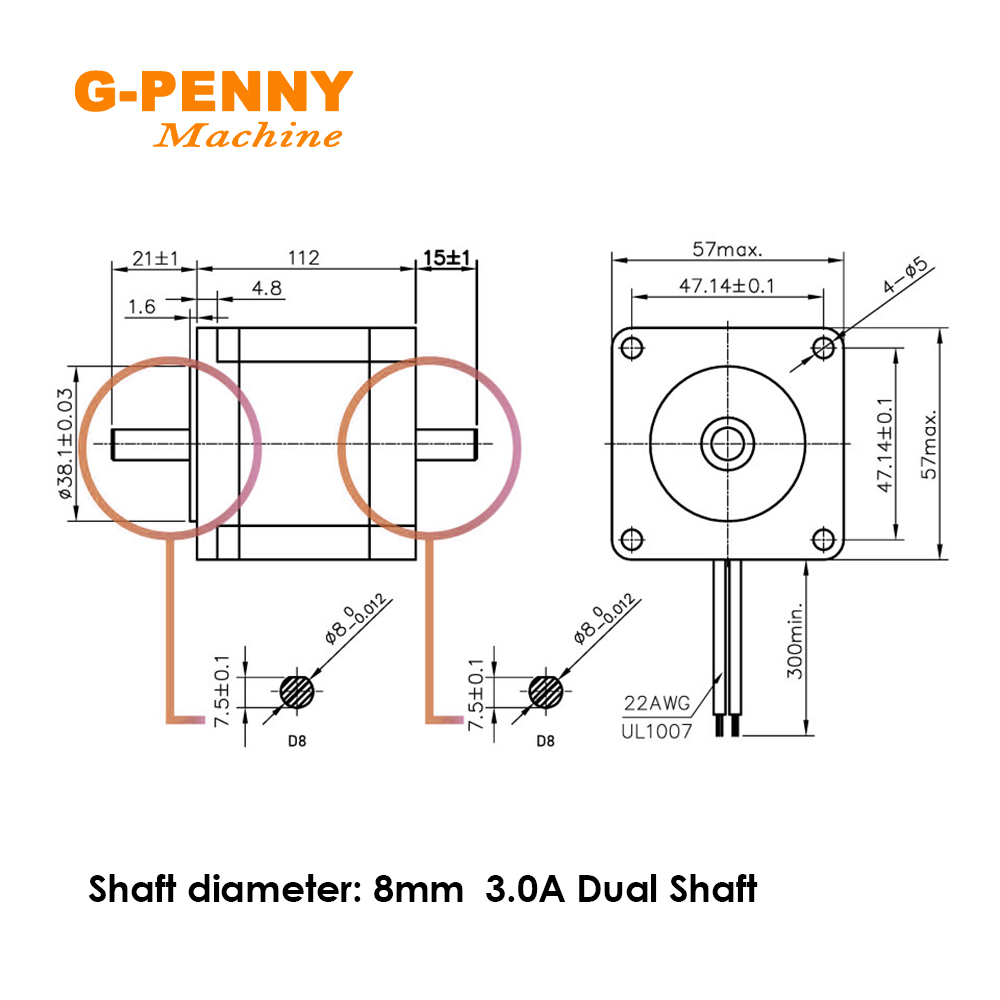 NEMA23 57HS11230A4 8Mm Động Cơ - đánh giá và giá Nema23 Stepper