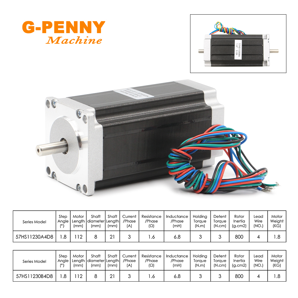 NEMA23 57HS11230A4 8Mm Động Cơ - đánh giá và giá Nema23 Stepper