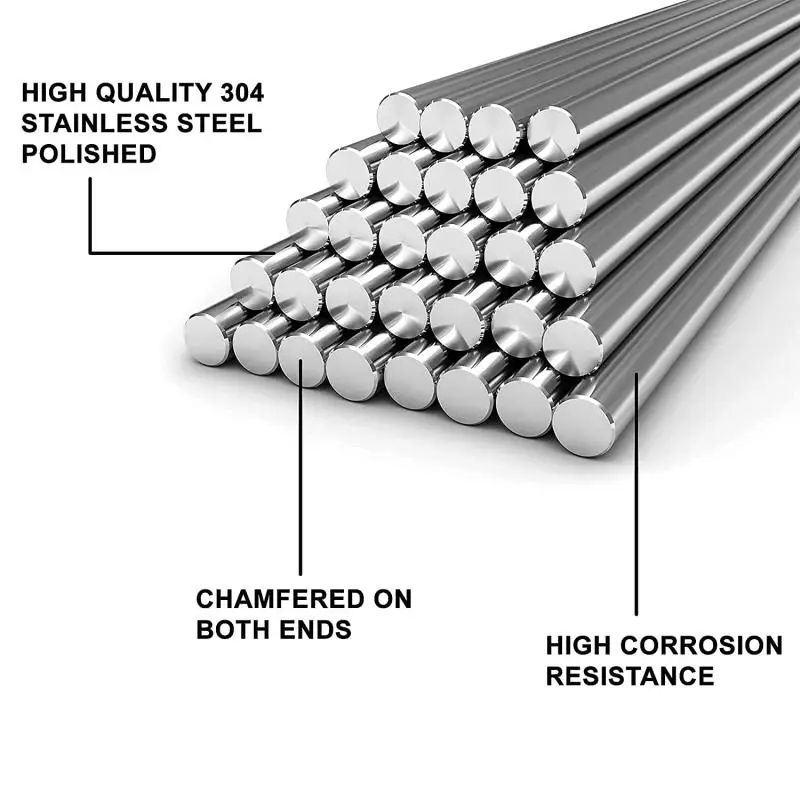 10/25Pc Stainles Steel Solid R - đánh giá và giá Linear Rod 8Mm