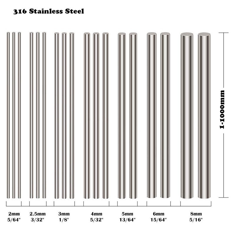 1Pcs 316 SS 6mm 8mm 10mm 12 16 - đánh giá và giá Linear Rod 8Mm