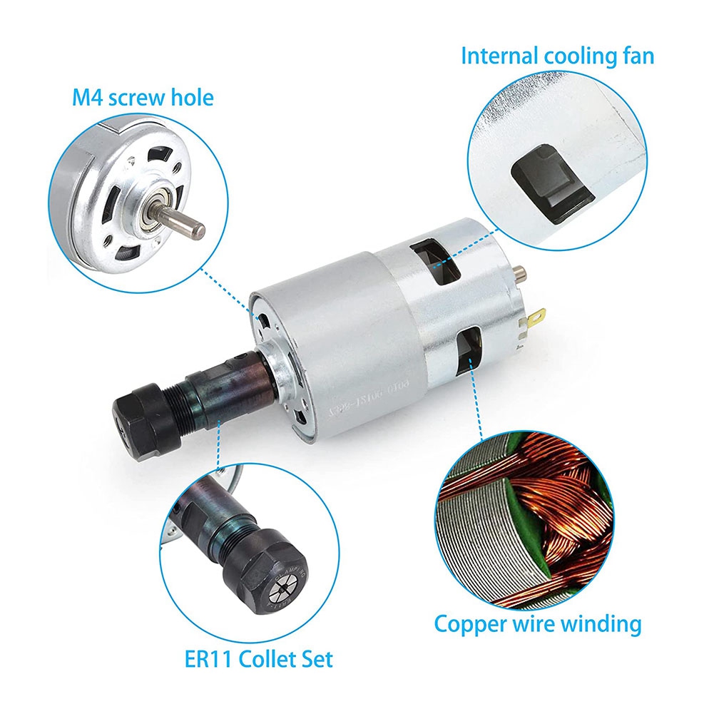 Multifunction DC Motor CNC 775 - đánh giá và giá 3018 Cnc