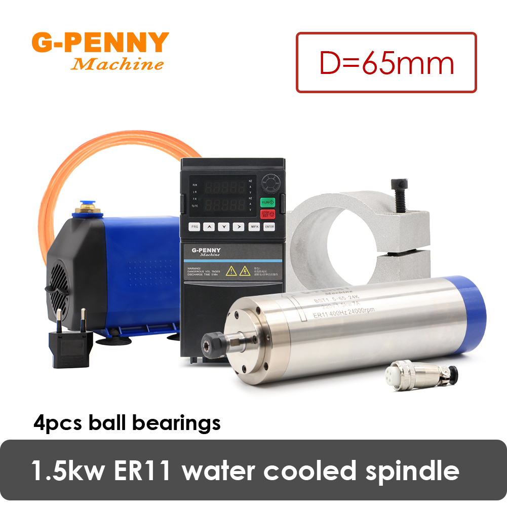 G-PENNY 1.5KW ER11 65mm Water  - đánh giá và giá Water Cooled Spindle