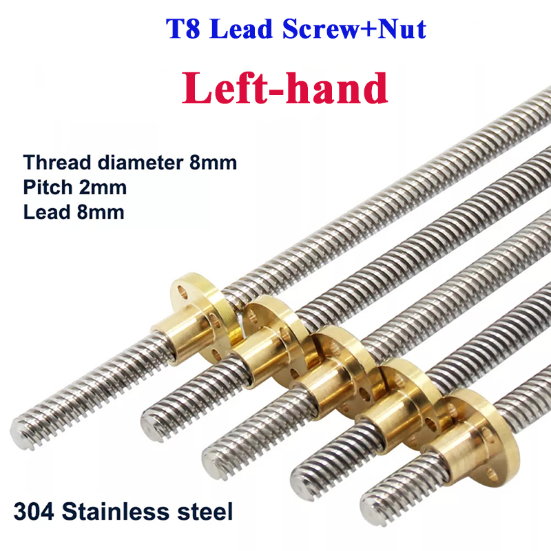 T8 Lead Screw Left-hand Thread - đánh giá và giá Lead Screw 8Mm