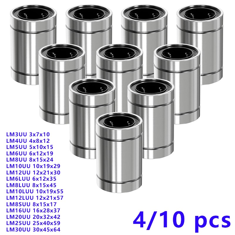 4/10PCS LM8UU LM10UU LM16UU LM - đánh giá và giá Lm8Uu Bearing